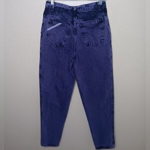 VTG 80s 90s Oscar De La Renta Women’s Size 2 Mom Jeans Purple Acid Wash 26 x 30